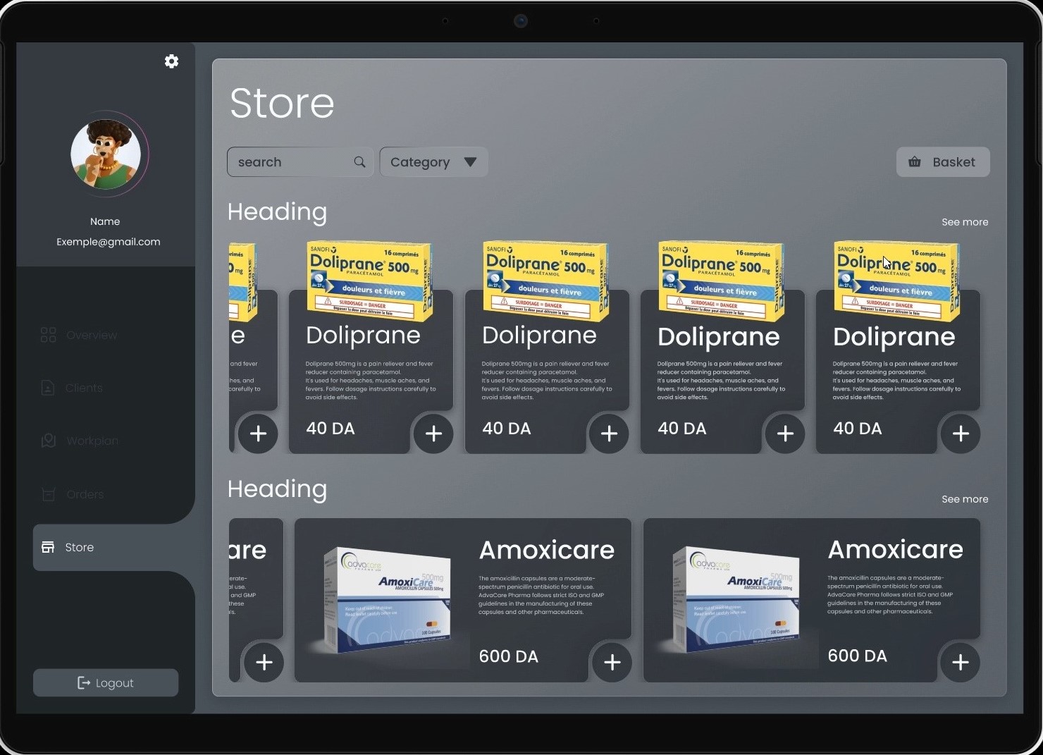 Dashboard principal